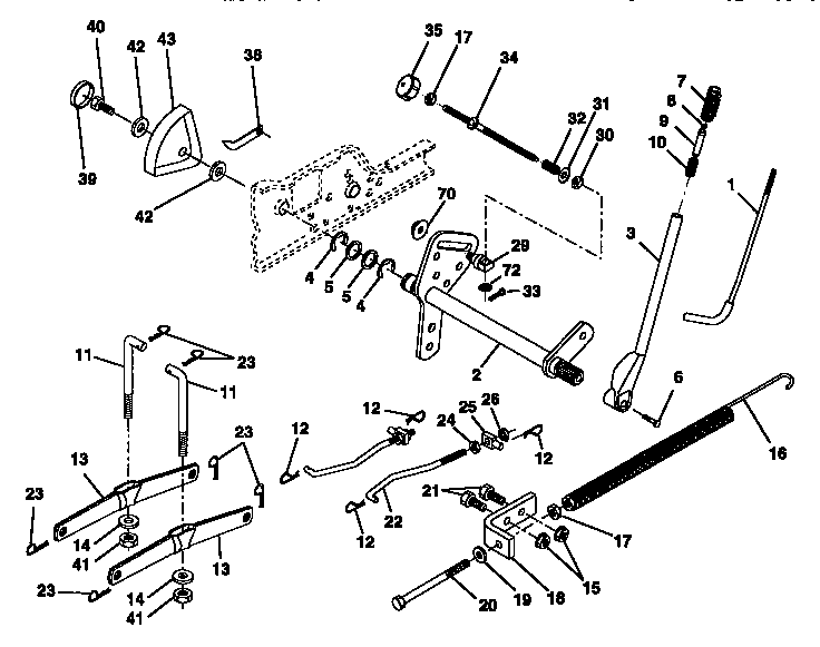 Craftsman 917258973 lift assembly diagram