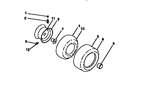 Craftsman 917258973 wheels and tires diagram