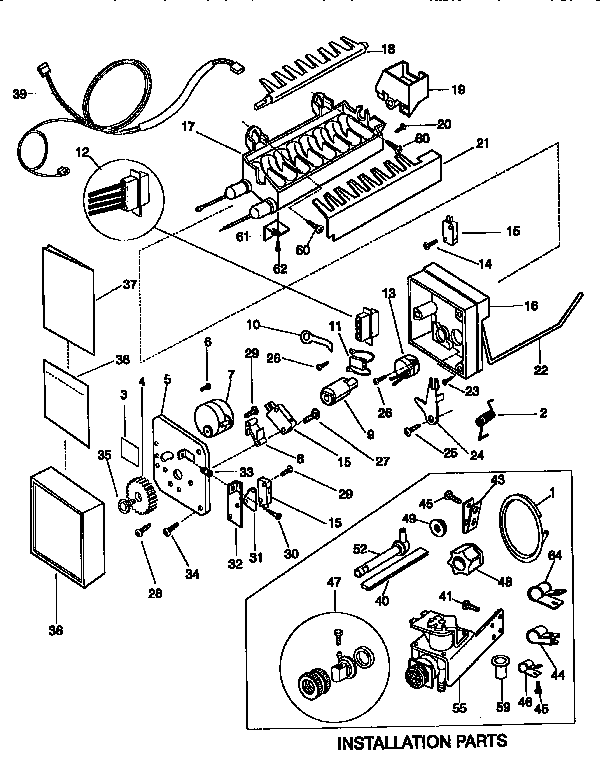 Kenmore 25338677890 icemaker diagram