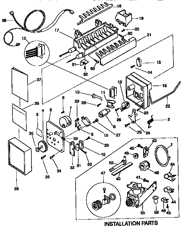 Kenmore 25338677890 icemaker diagram