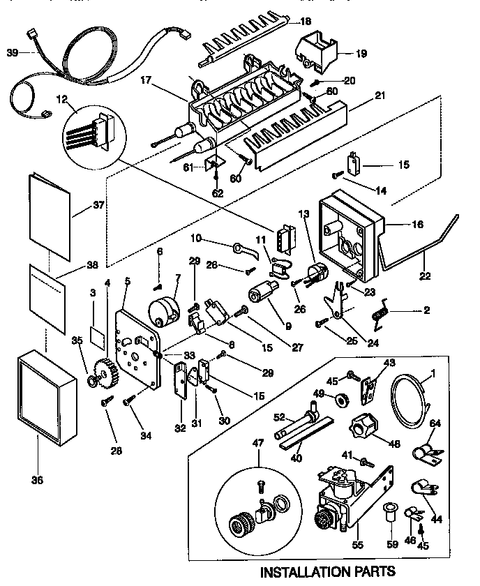 Kenmore 25337872890 icemaker diagram