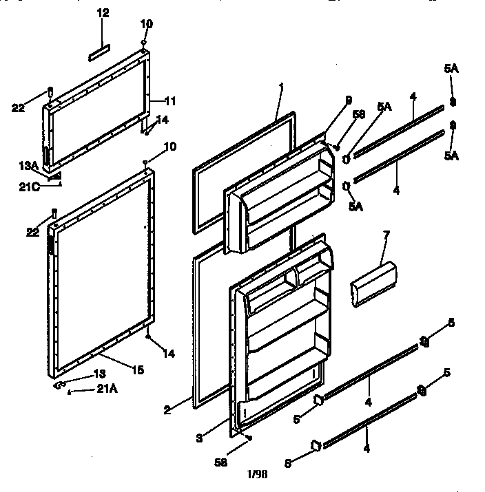 Kenmore 25336801890 doors diagram