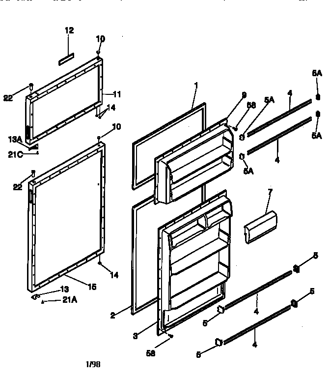 Kenmore 25336800890 doors diagram