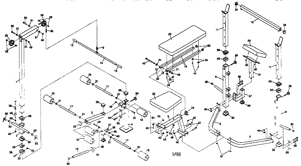Weider WEBE34070 unit parts diagram