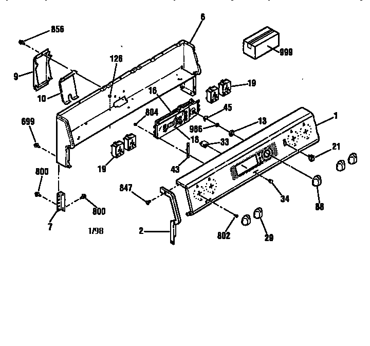 Kenmore 91163271790 backguard section diagram