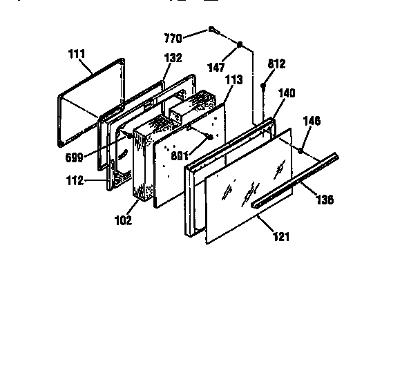 Kenmore 91163271790 door  911.63271790/63275790 diagram