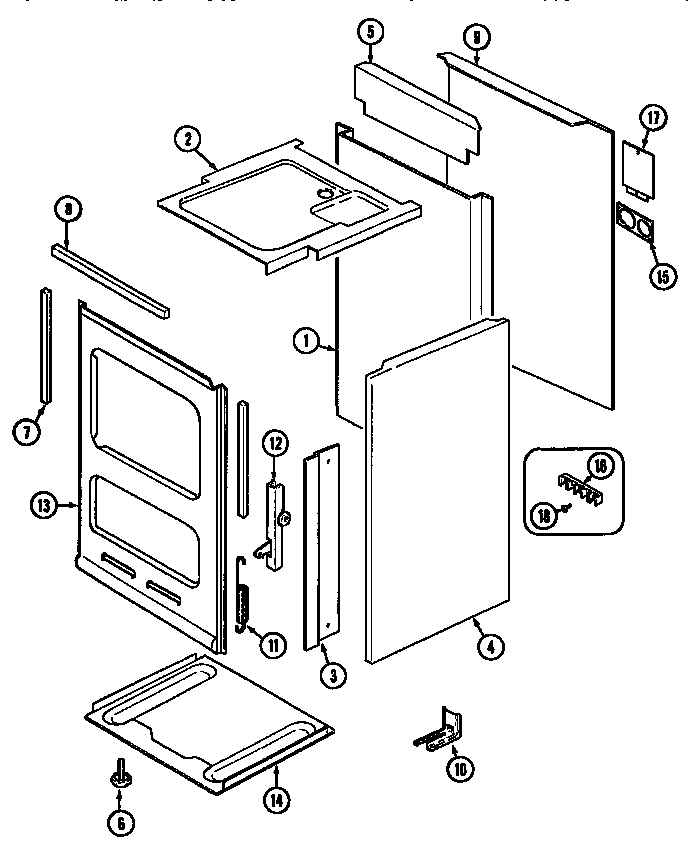 Kenmore 62990138 body diagram