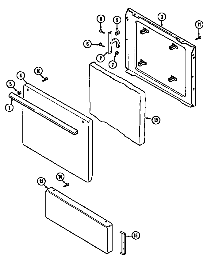 Kenmore 62990138 doordrawer diagram