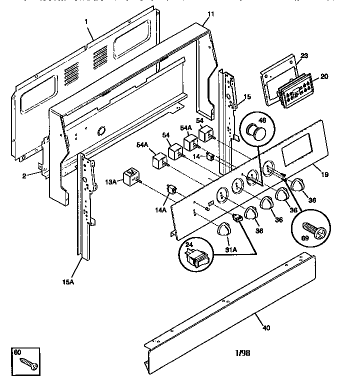 Kenmore 79095715890 backguard diagram