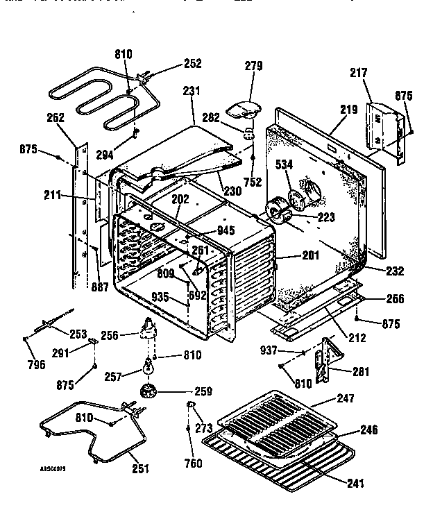 Kenmore 91141169791 upper body section diagram