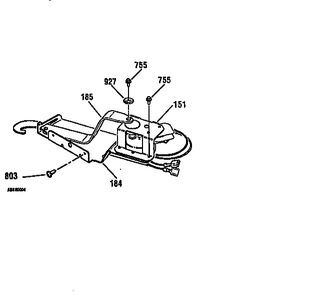 Kenmore 91141169791 door lock section diagram