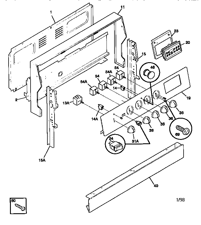 Kenmore 79095711890 backguard diagram