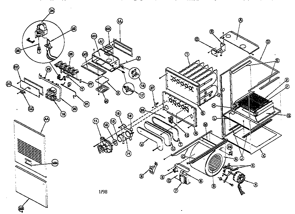 ICP NTGM050EFA1 unit parts diagram