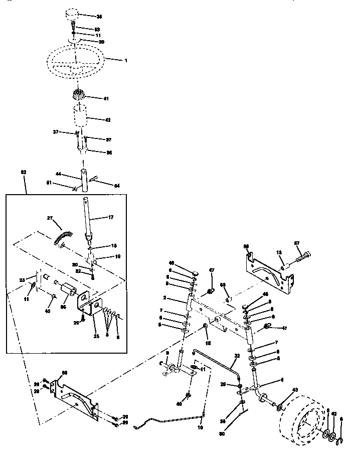 Craftsman 917259172 steering assembly diagram