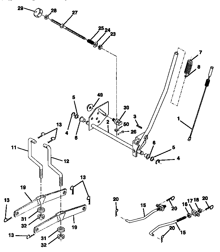 Craftsman 917259172 mower lift diagram