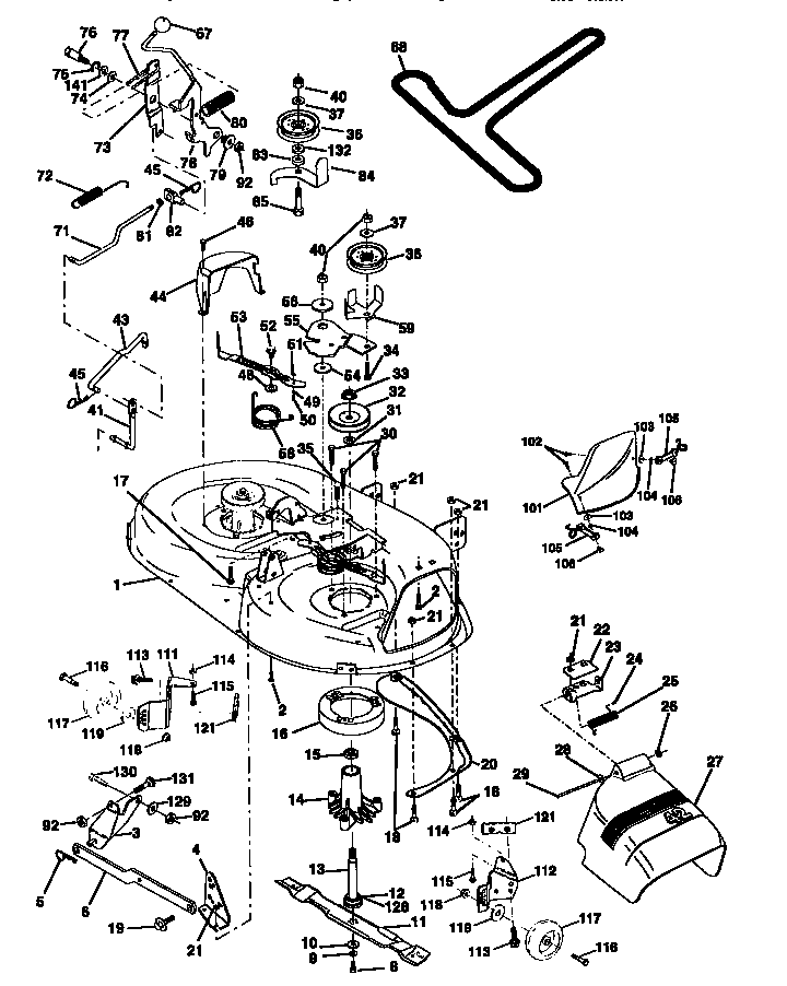 Craftsman 917259172 mower deck diagram