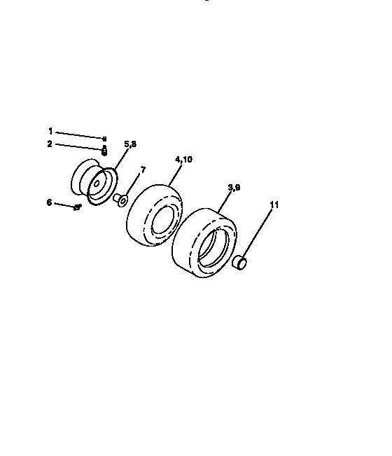 Craftsman 917259172 wheels and tires diagram