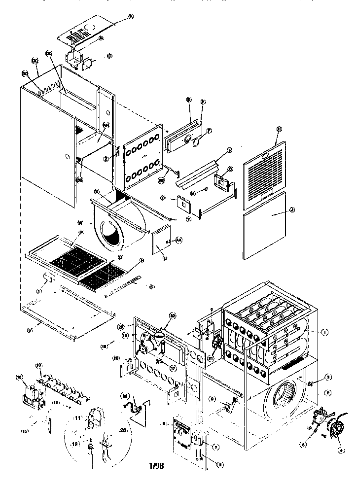 ICP GNJ100M16C3 unit parts diagram