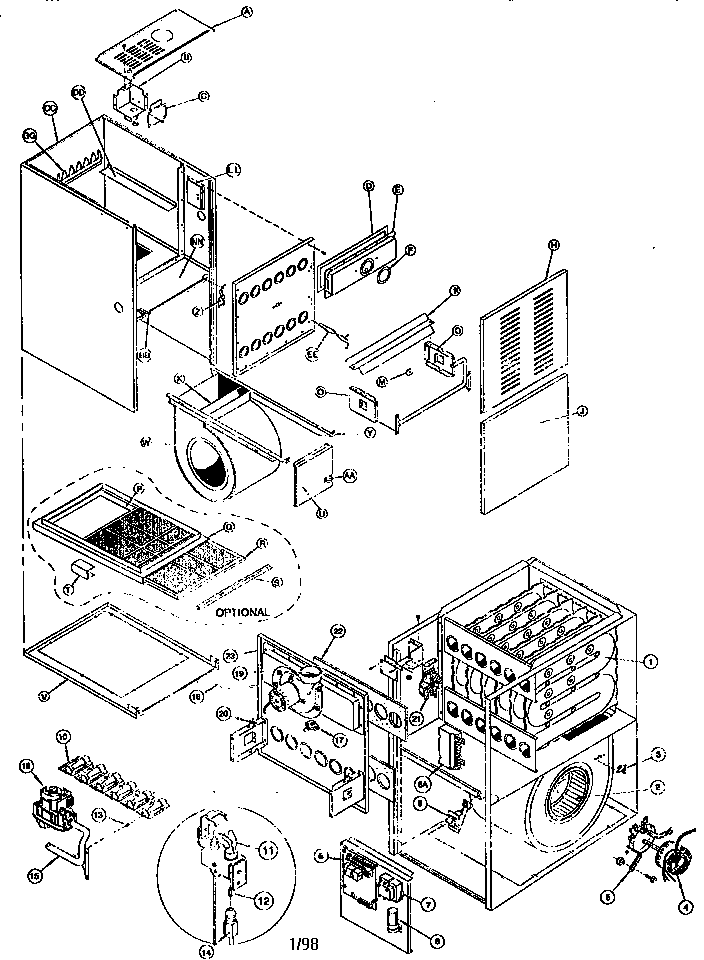 ICP FBF050B12A2 unit parts diagram