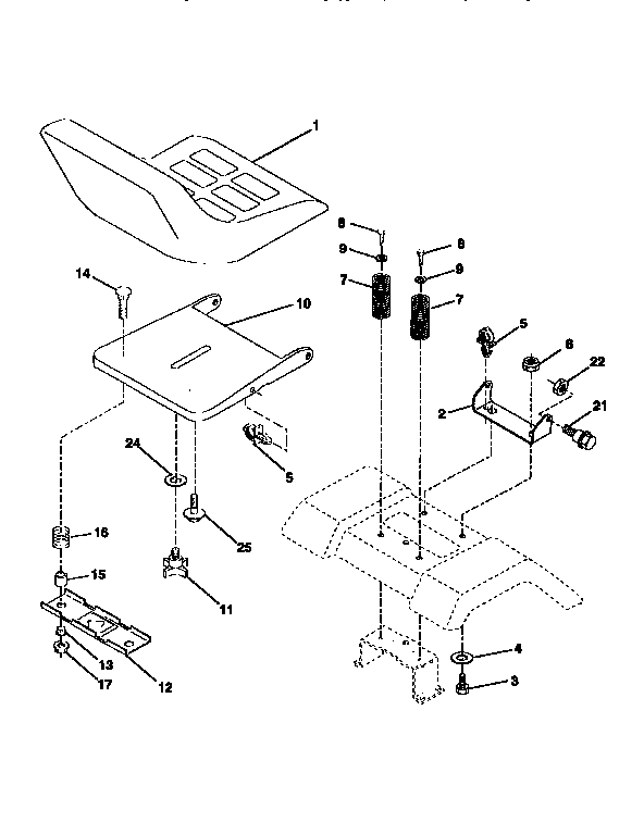 Craftsman 917271021 seat diagram