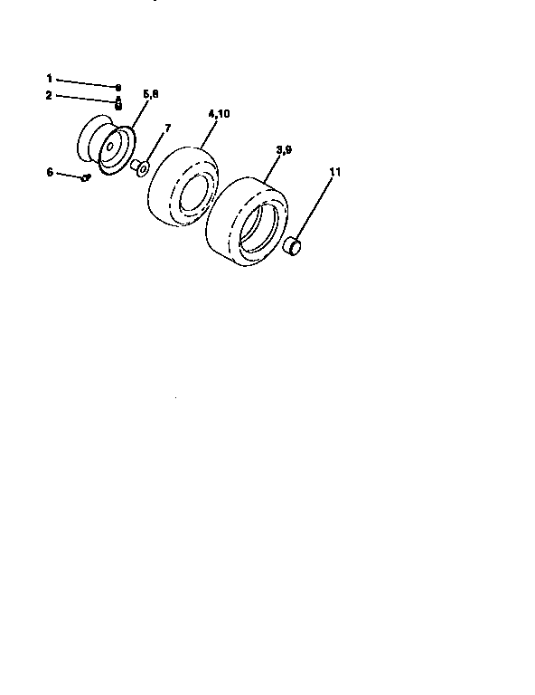 Craftsman 917271021 wheels and tires diagram