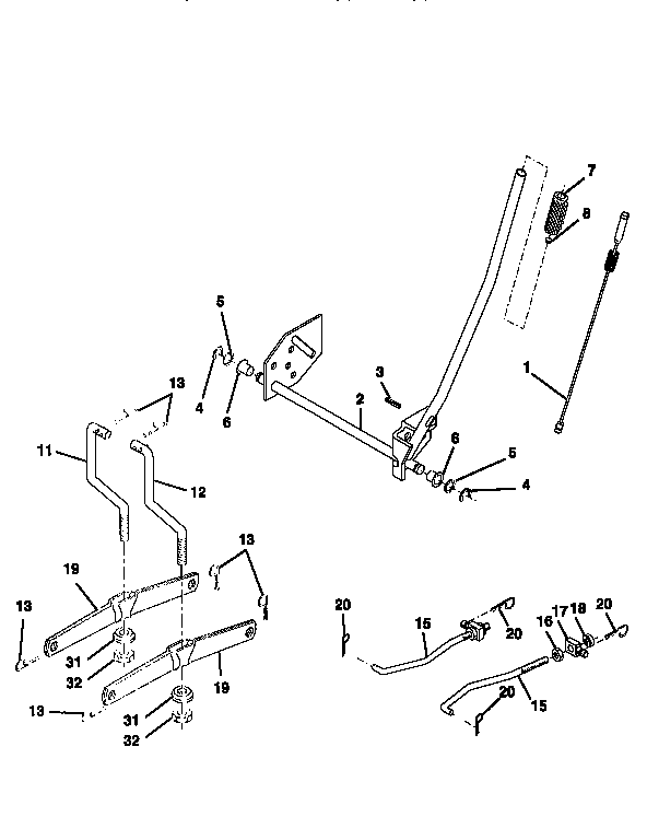 Craftsman 917271021 lift assembly diagram