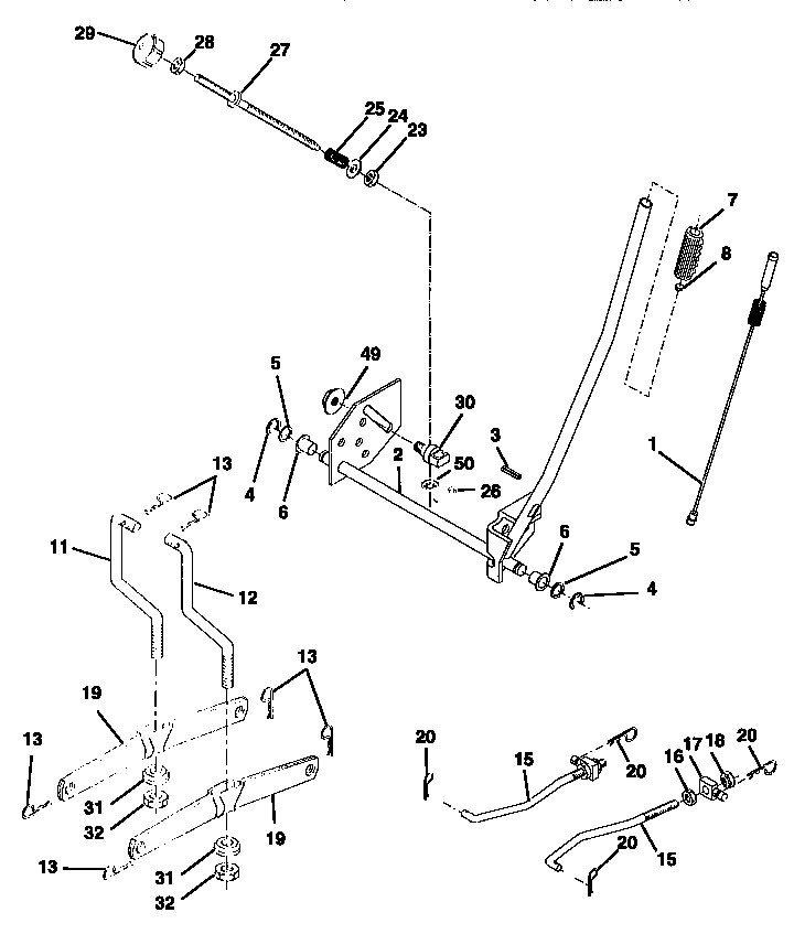 Craftsman 917259022 mower lift diagram