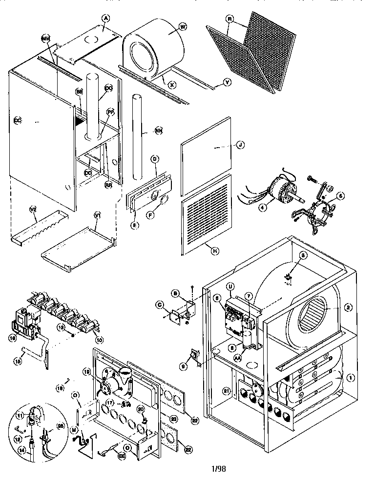 ICP NDN5125BKC2 unit parts diagram