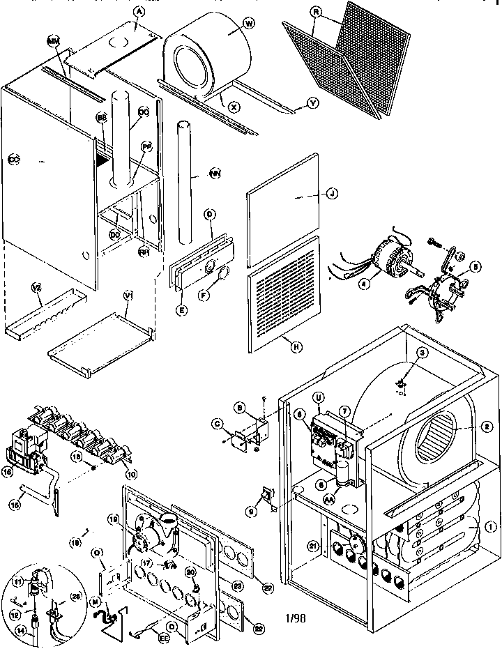 ICP NDN5100BFC2 unit parts diagram