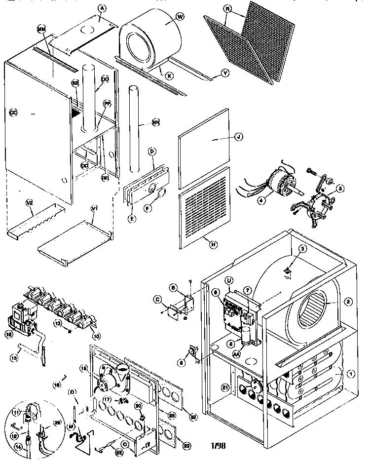 ICP GDJ075M16C2 unit parts diagram