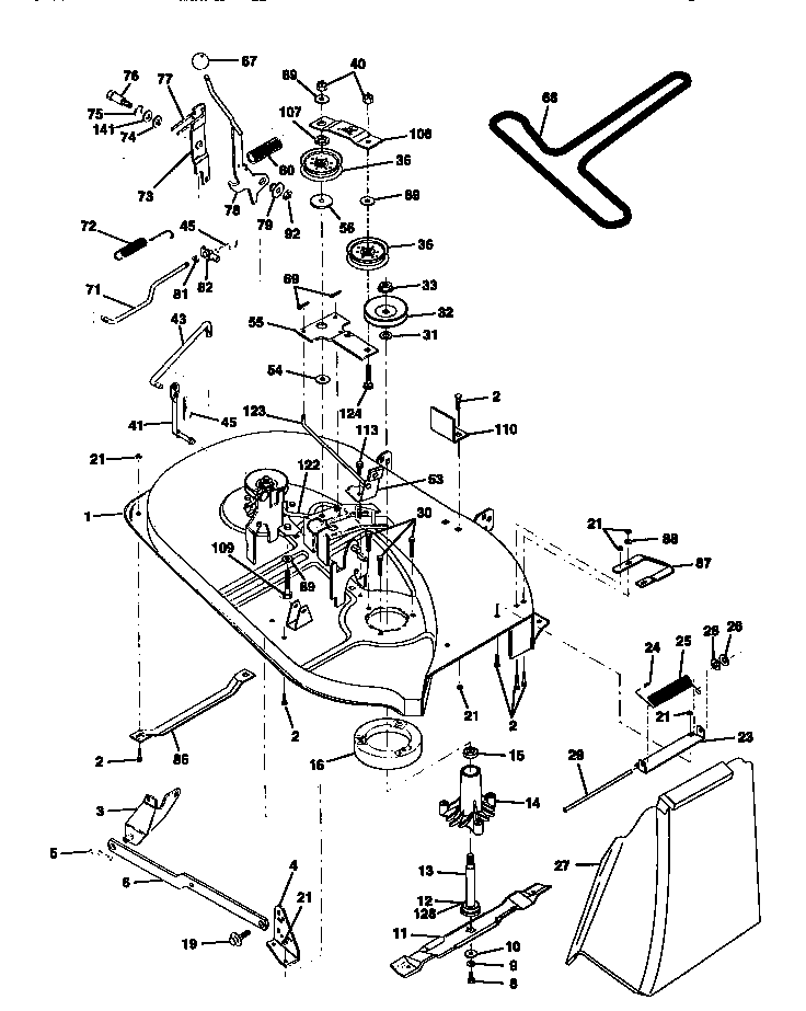 Craftsman 917270310 mower deck diagram