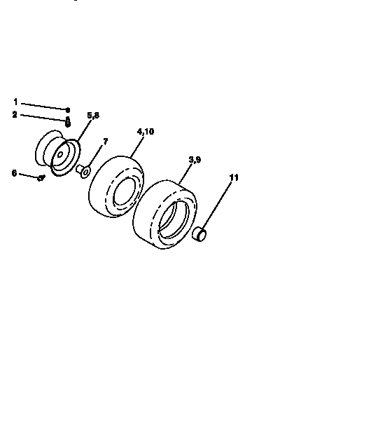 Craftsman 917270310 wheels and tires diagram