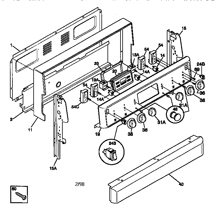 Kenmore 79095745890 backguard diagram