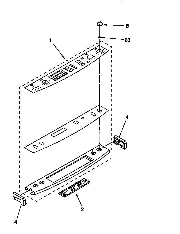 KitchenAid KGRT500FWH1 control panel diagram