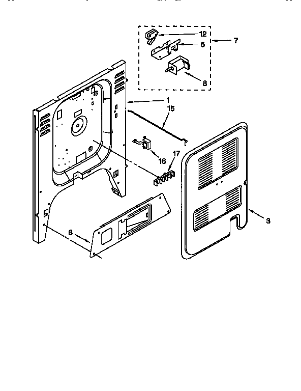 KitchenAid KGRT500FWH1 rear chassis diagram