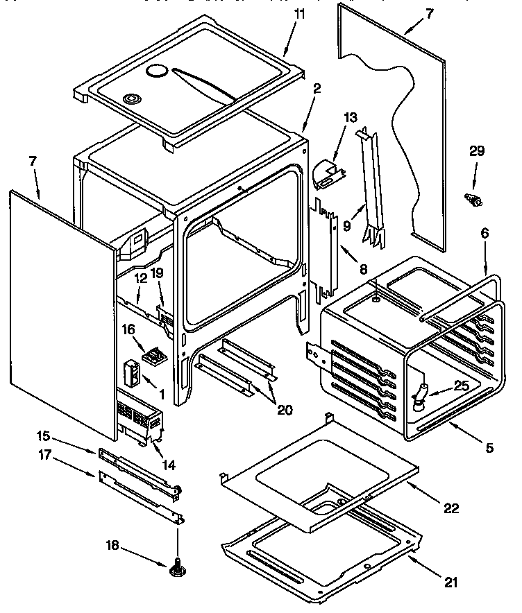 KitchenAid KGRT507FWH1 oven chassis diagram