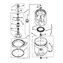 Kenmore 11028874890 agitator, basket, and tub diagram