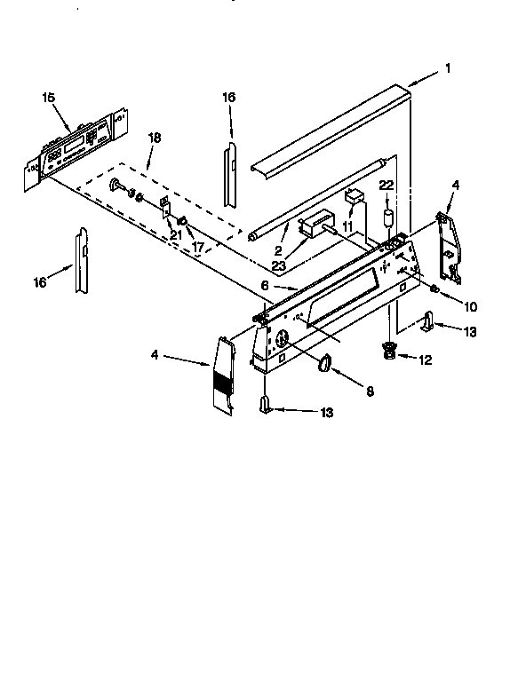 KitchenAid KERC507EAL3 control panel diagram