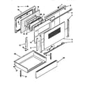 KitchenAid KERC507EWH3 door and drawer diagram