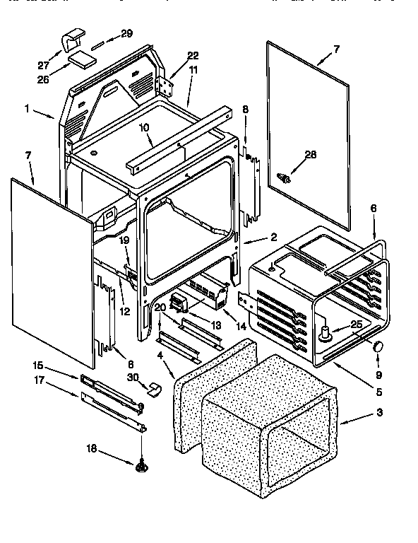 KitchenAid KERC507EAL3 oven chassis diagram
