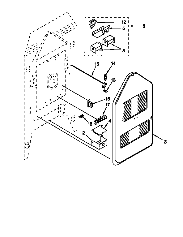 KitchenAid KERC507EAL3 rear chassis diagram