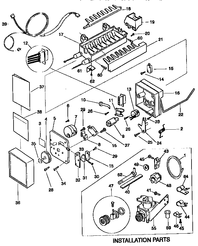 Kenmore 25337872891 icemaker diagram