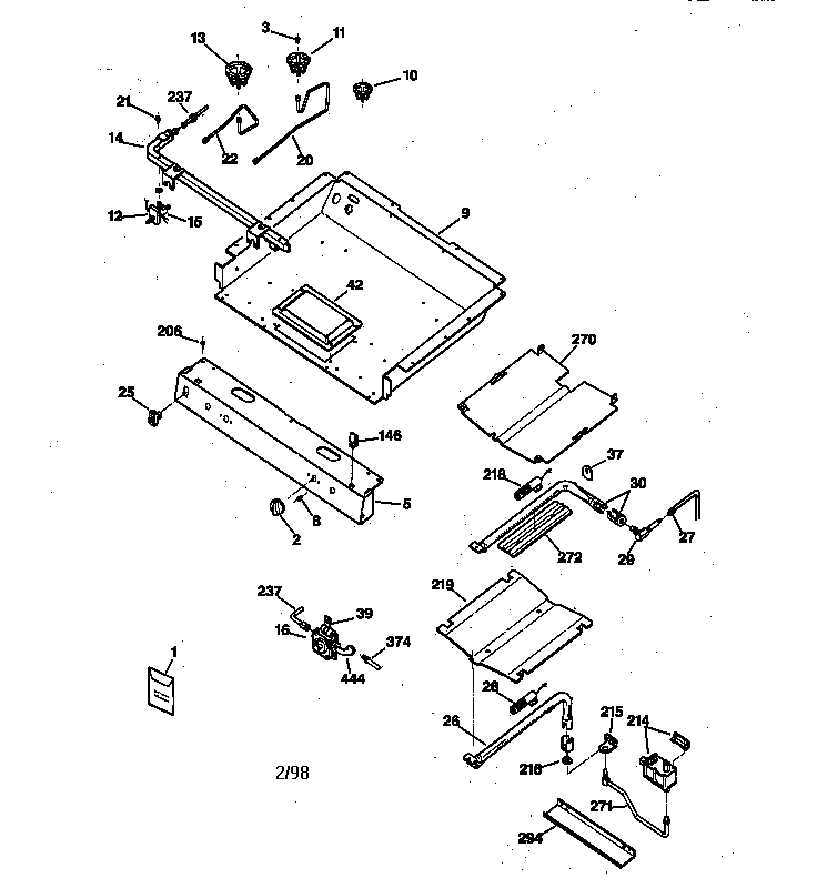 GE JGBP85AEA1AA gas burner parts diagram