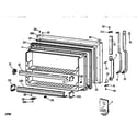 GE TBX19DIYKRAA freezer door diagram