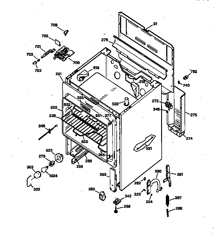 GE JBP26WY3 body parts diagram