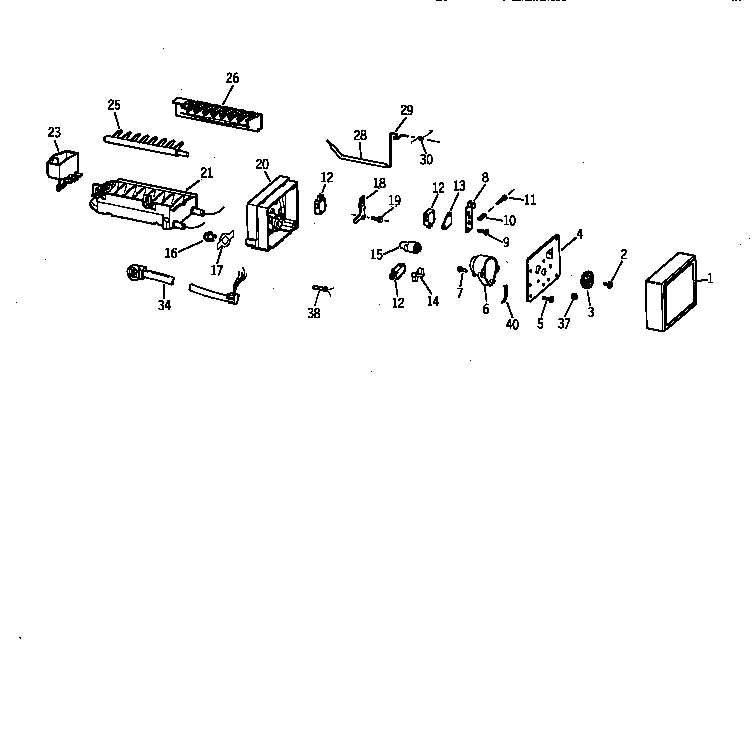 GE TBX19ZIZKRWW icemaker wr30x0327 diagram