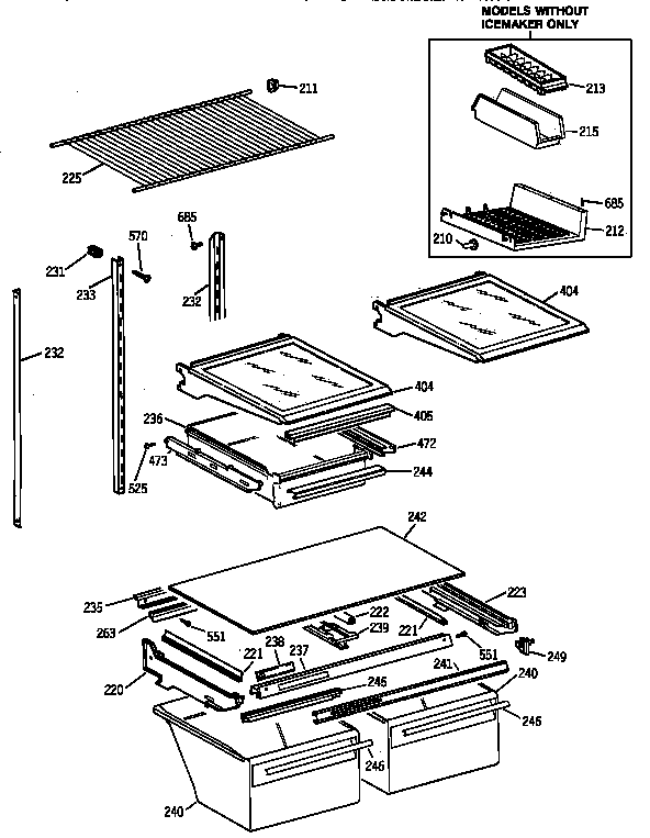 GE TBX19ZAZLRWW shelf parts diagram