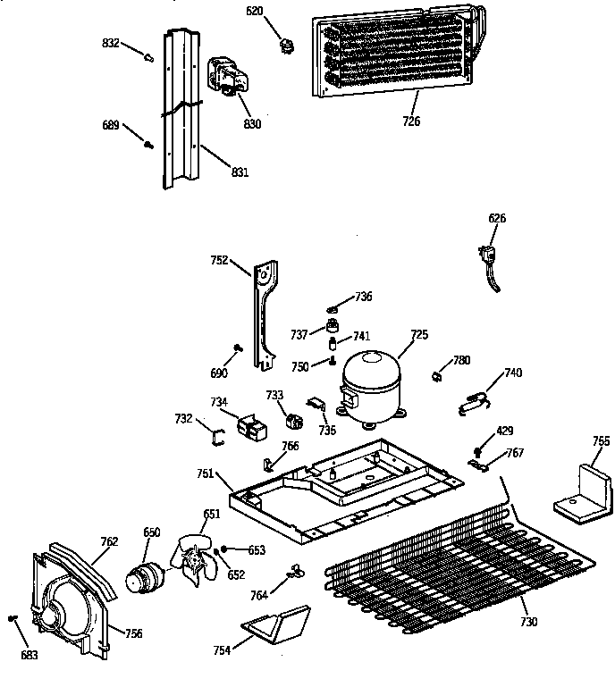 GE TBX19ZAZLRWW unit parts diagram