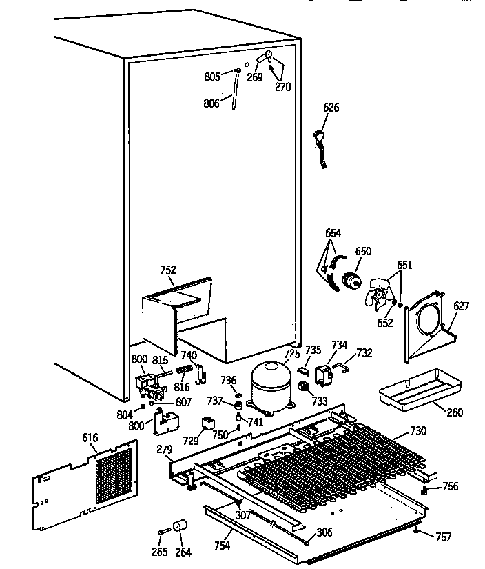 GE TPX24BRYFBB unit parts diagram