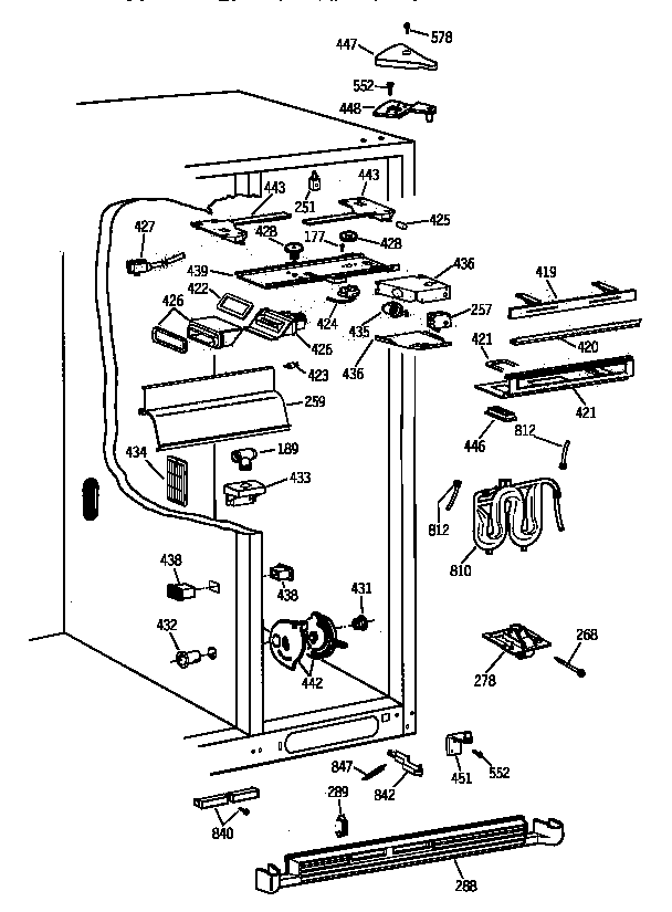 GE TPX24BRYFWW fresh food section diagram